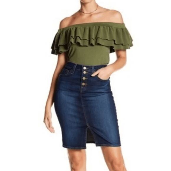 Big Star Stella High Rise Denim Pencil Skirt Size 26 Small - Picture 9 of 9